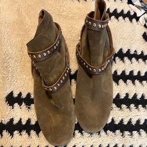 Isabel Marant Brown Suede Studded Boots